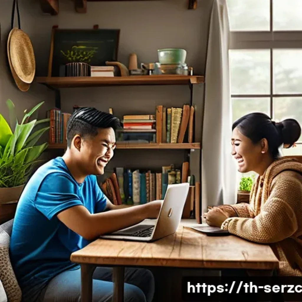 상호작용을 촉진하는 커뮤니티 포토 챌린지 - A warm, cozy indoor scene showing a diverse group of people sharing their favorite corners of their ...