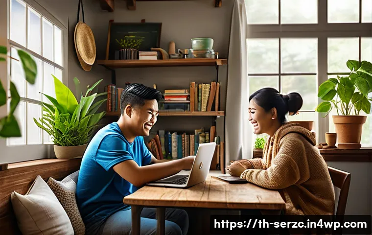 상호작용을 촉진하는 커뮤니티 포토 챌린지 - A warm, cozy indoor scene showing a diverse group of people sharing their favorite corners of their ...