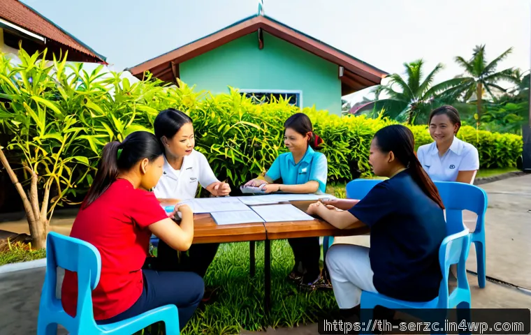 커뮤니티 서비스의 지속 가능성 평가 - Photorealistic community service sustainability assessment in a Thai neighborhood, diverse adult vol...